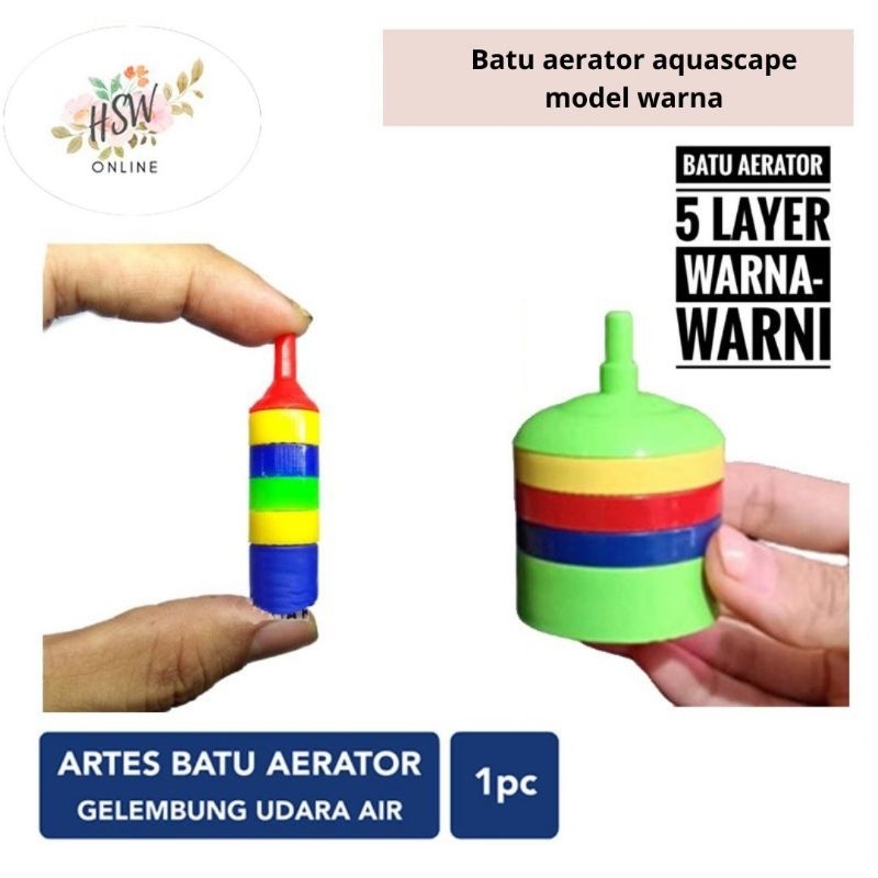 Batu Aerator Aquarium Panjang Bulat Besar Airator Stone Aquascape