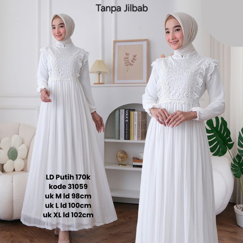 Long dress putih