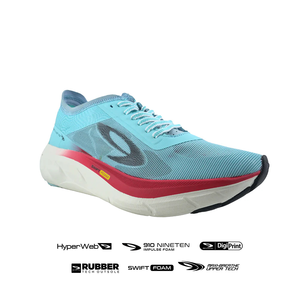 910 Nineten Geist Ekiden Hyperpulse Biru Muda Original - Sepatu Lari Nineten Geist Ekiden Hyperpulse