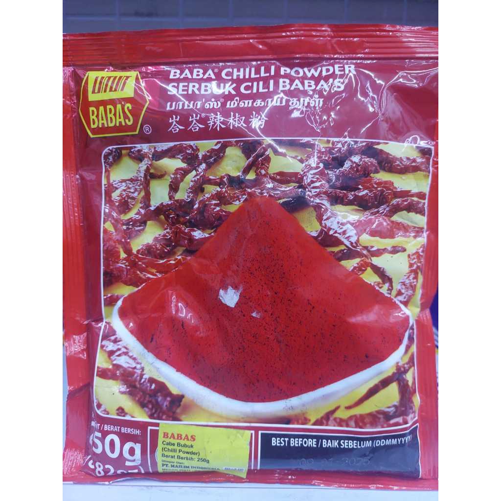 

Babas chilli powder / Bubuk Babas Cabai Import 250 Gram