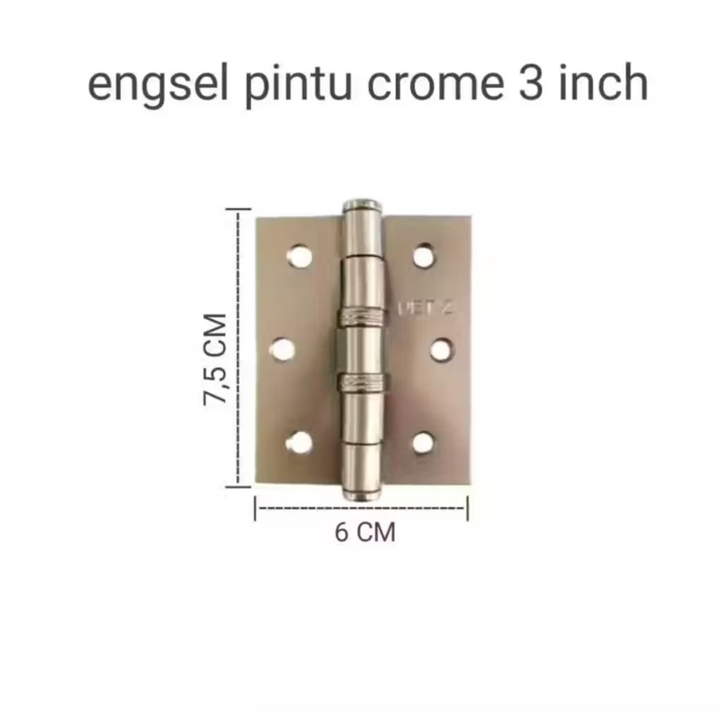 Engsel pintu rumah - Engsel Jendela Rumah - Engsel pintu Kayu CHROME SERIES hitam ready 3inch 4inch 