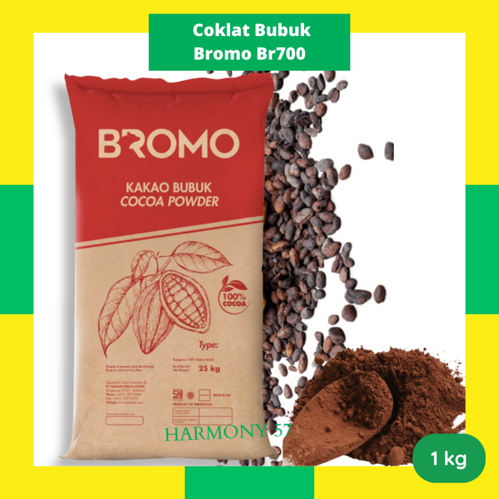 

COKLAT BUBUK BROMO COCOA POWDER COKELAT DARK BROWN PURE COCOA POWDER