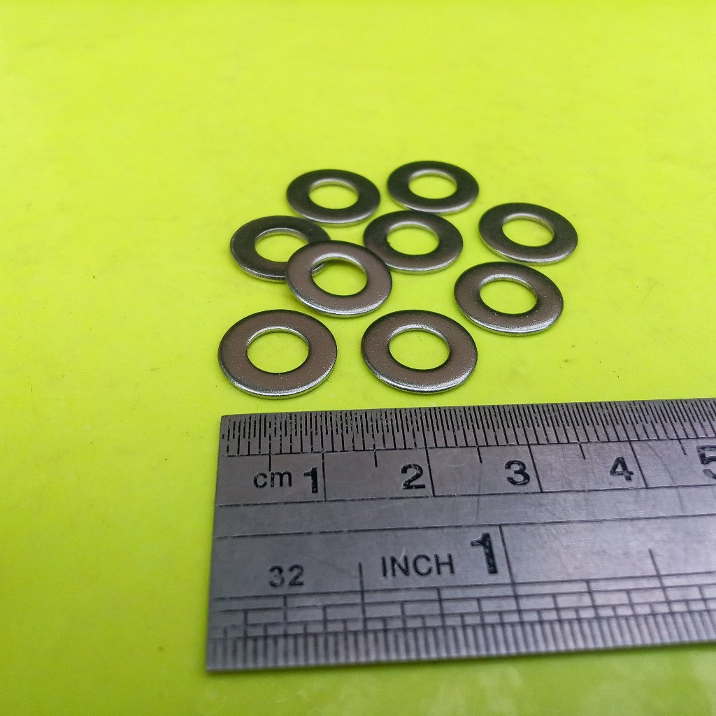 RING PLAT M6 STAINLESS STEEL / RING BAUT KUNCI 10 / RING PLAT STAINLESS M6 / RING PLAT SS M6 SS304 A