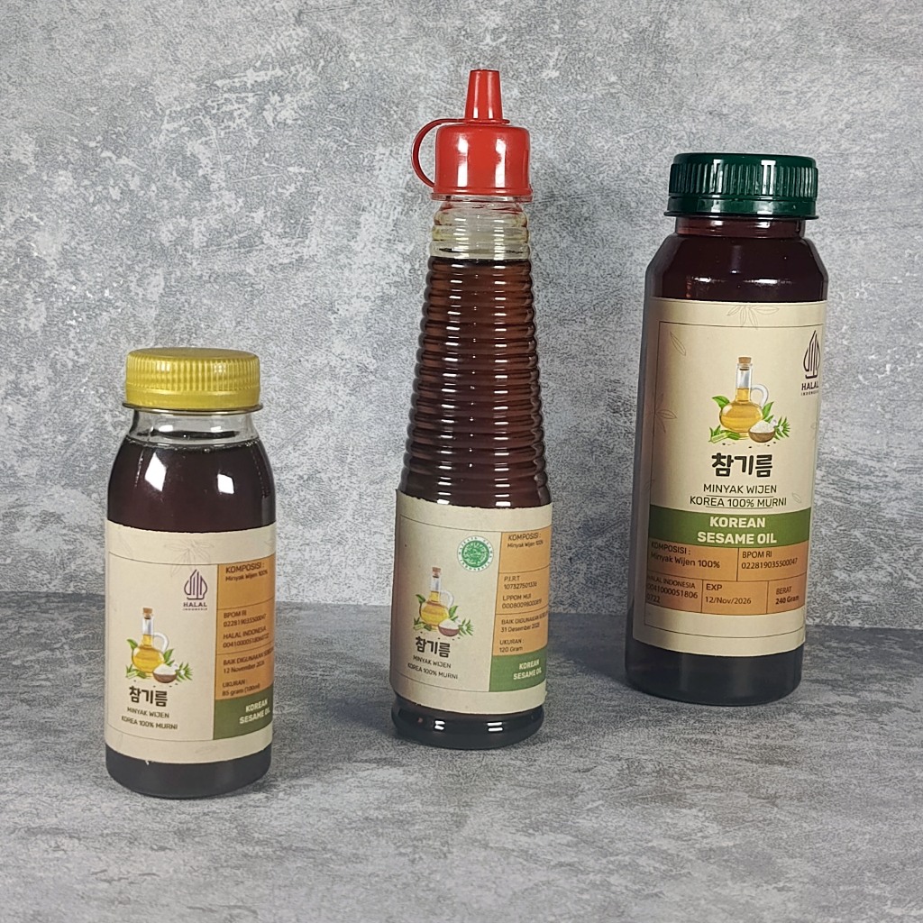 

Minyak WIjen Korea 100% Murni / Korean Sesame Oil Pure kemasan repack ukuran 85 gram - 240 gram