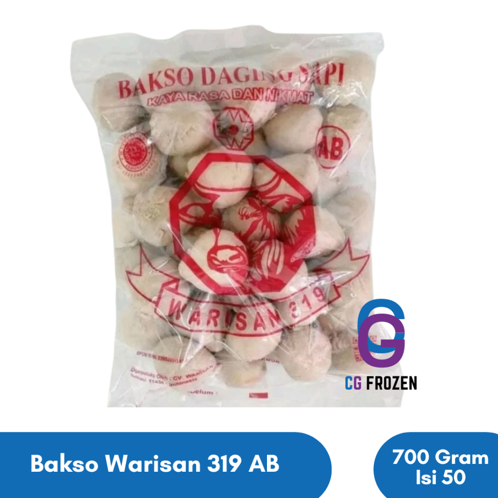 

Bakso Warisan 319 AB 700 Gram Isi 50 - CG Frozen Food
