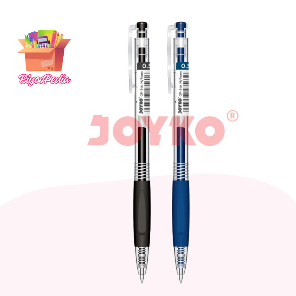 

Joyko 1 Lusin 12pc Gel Pen GP-346 0.5mm / Bolpoin Pena Gel Hitam