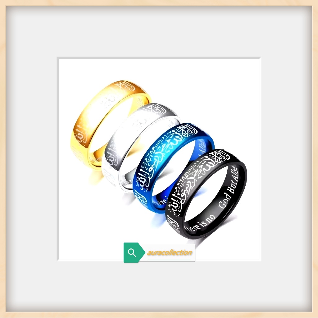 CINCIN TITANIUM KALIGRAFI HURUF ARAB