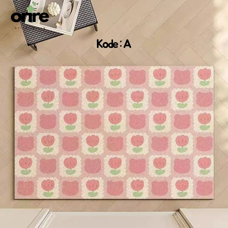 Orire Keset Rumah Depan Pintu Kamar Mandi Kamar Tidur Alas Kaki Aesthetic Estetik Premium Silk ring 