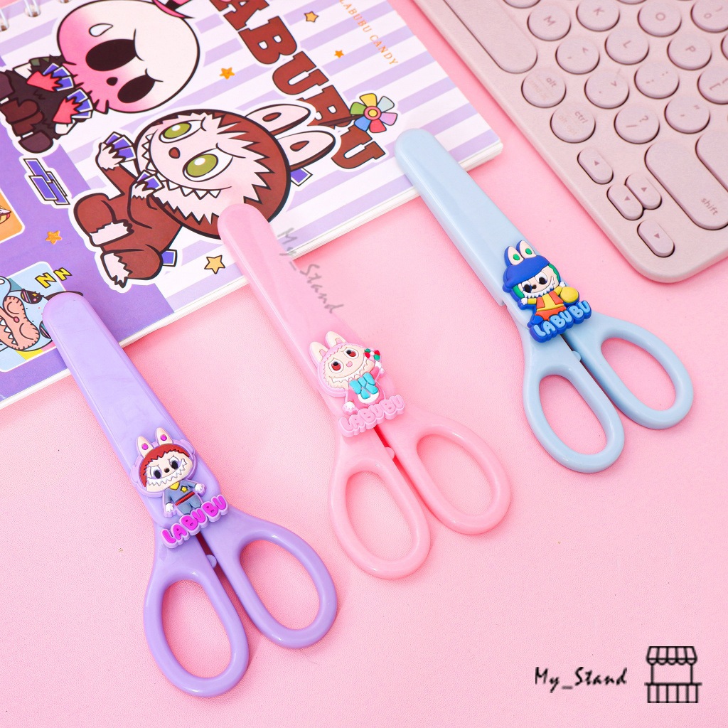 

Gunting Seath No.9601 Labubu aman dengan tutup Safety Scissors Unik Kertas Pemotong Kertas