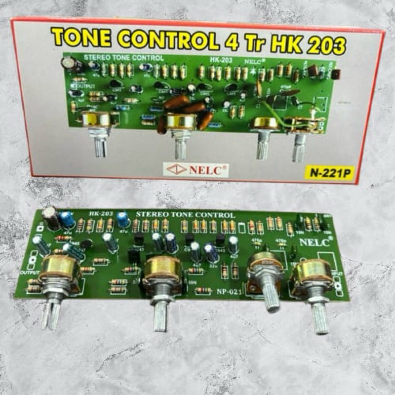 NELC Stereo Tone Control HK-203 N-221P | Kit Tone Kontrol 4 Tr HK 203 NELC N-221P | Stereo Tone Kont