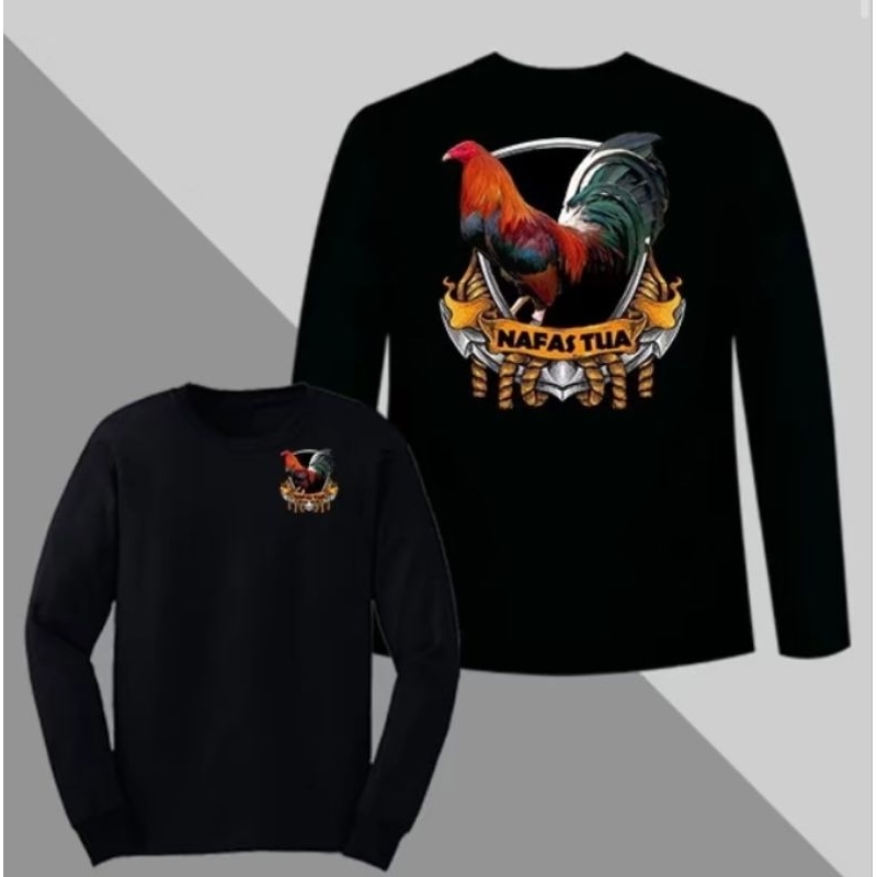 KAOS  AYAM LENGAN PANJANG NAFAS TUA