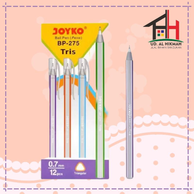 

Pulpen Ball Pen Pena Joyko BP 275 TRIS 0.7 mm HARGA SATUAN