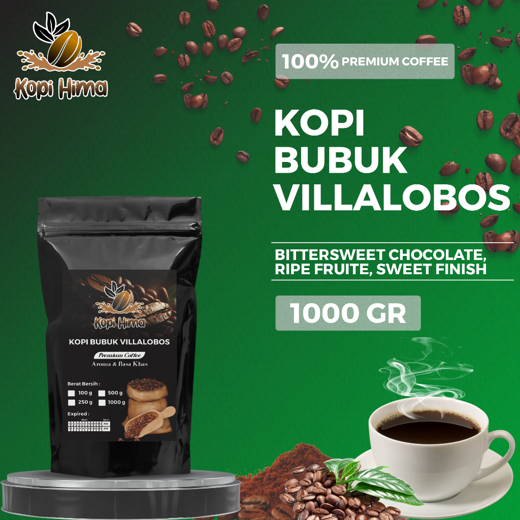 

kopi.hima - bubuk kopi villalobos berat 1000 gram premium roasting