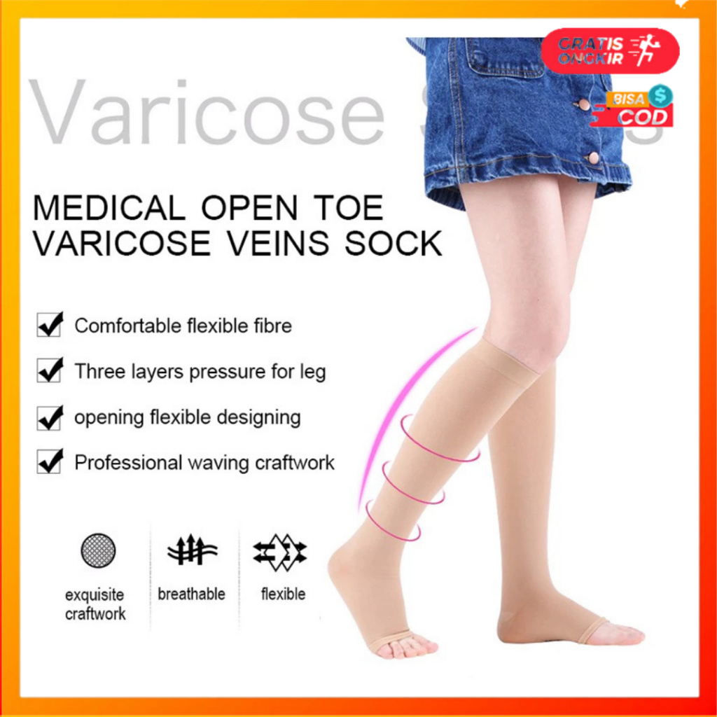 Kaos Kaki Varises Pria Wanita - Compression Stocking untuk Stoking Kompresi | kaoskaki kompresi vari