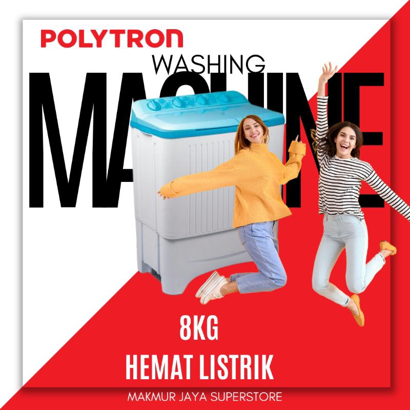 MESIN CUCI POLYTRON 8KG PWM8073