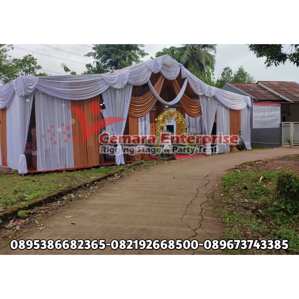 jual tenda pesta / dekorasi ukuran 8m x 12m paket lengkap