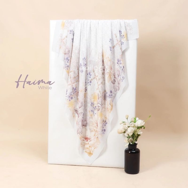 Hijab Segi Empat Motif Syar'1 130×130 VOAL SUBLIME  PREMIUM