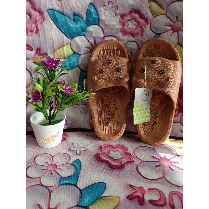sjw010 - sendal slop mokaya wanita anak tanggung l sandal slop slip on karet premium mokaya murah gr