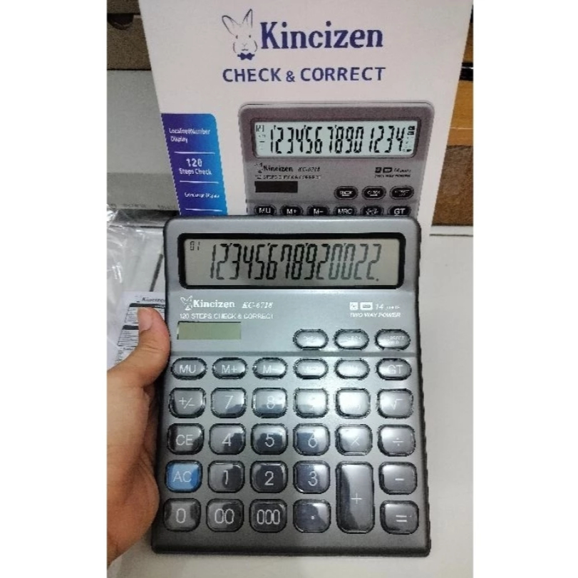 

KINCIZEN KALKULATOR BESAR KC-6718 14 DIGIT DUAL POWER SOLAR AKTIF | KALKULATOR BESAR 6718