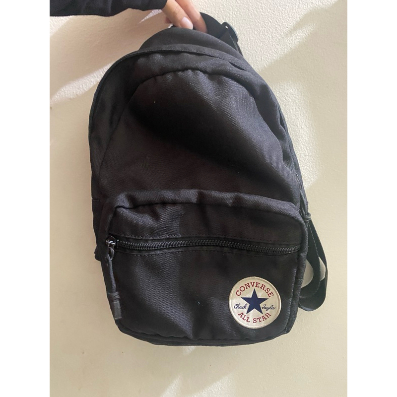 Preloved Tas Converse Unisex Go Lo Backpack - Black (Mini)
