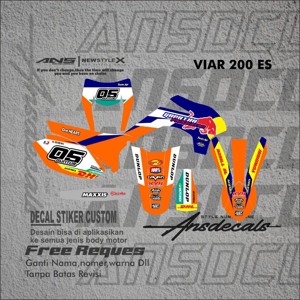 Decal Viar Cross-x 200es custom Decal Viar 200 es Decal viar free request