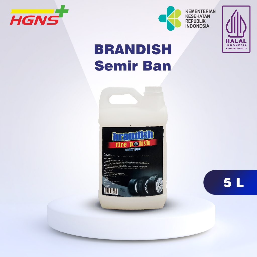 Termurah Brandish Semir Ban Mobil Motor 1 Liter & 5 Liter / Semir Ban Higienis / Semir Ban Ekonomis