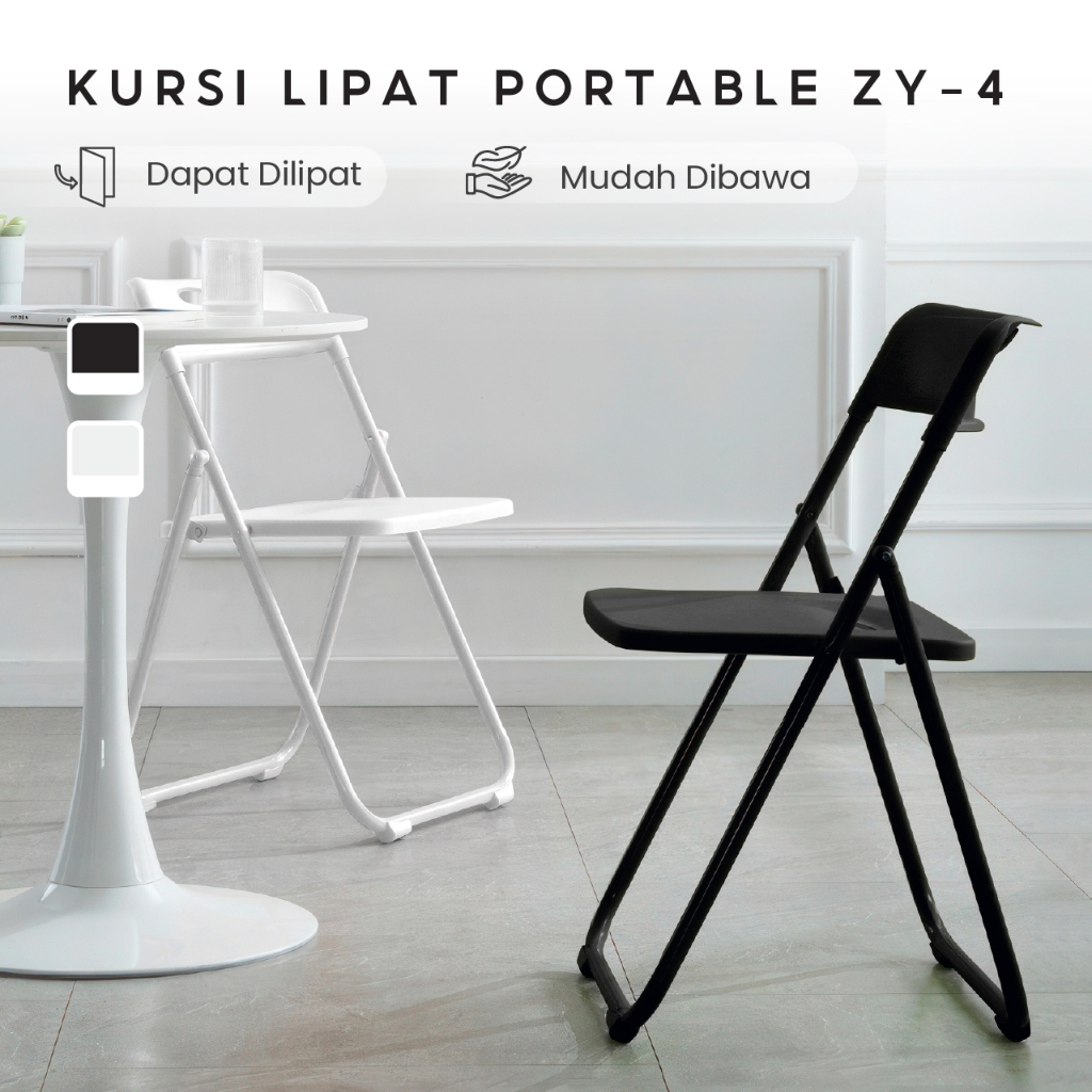 Futureworld Kursi Lipat Plastik Kursi Minimalis Kursi Teras Kursi Lipat Kerja Santai ZY-4