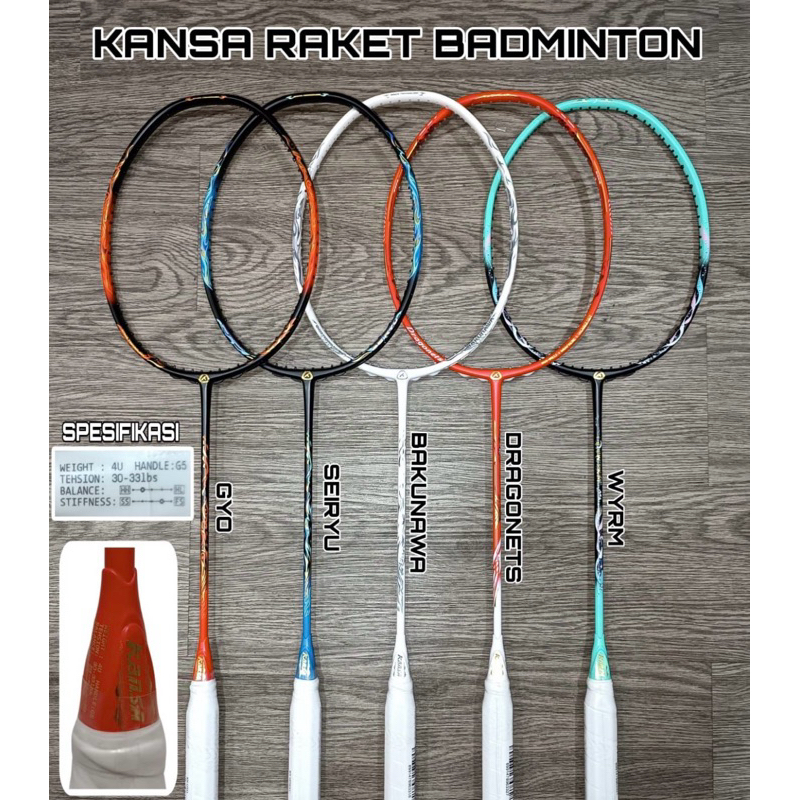 RAKET BADMINTON KANSA DRAGON ORIGINAL 33LBS