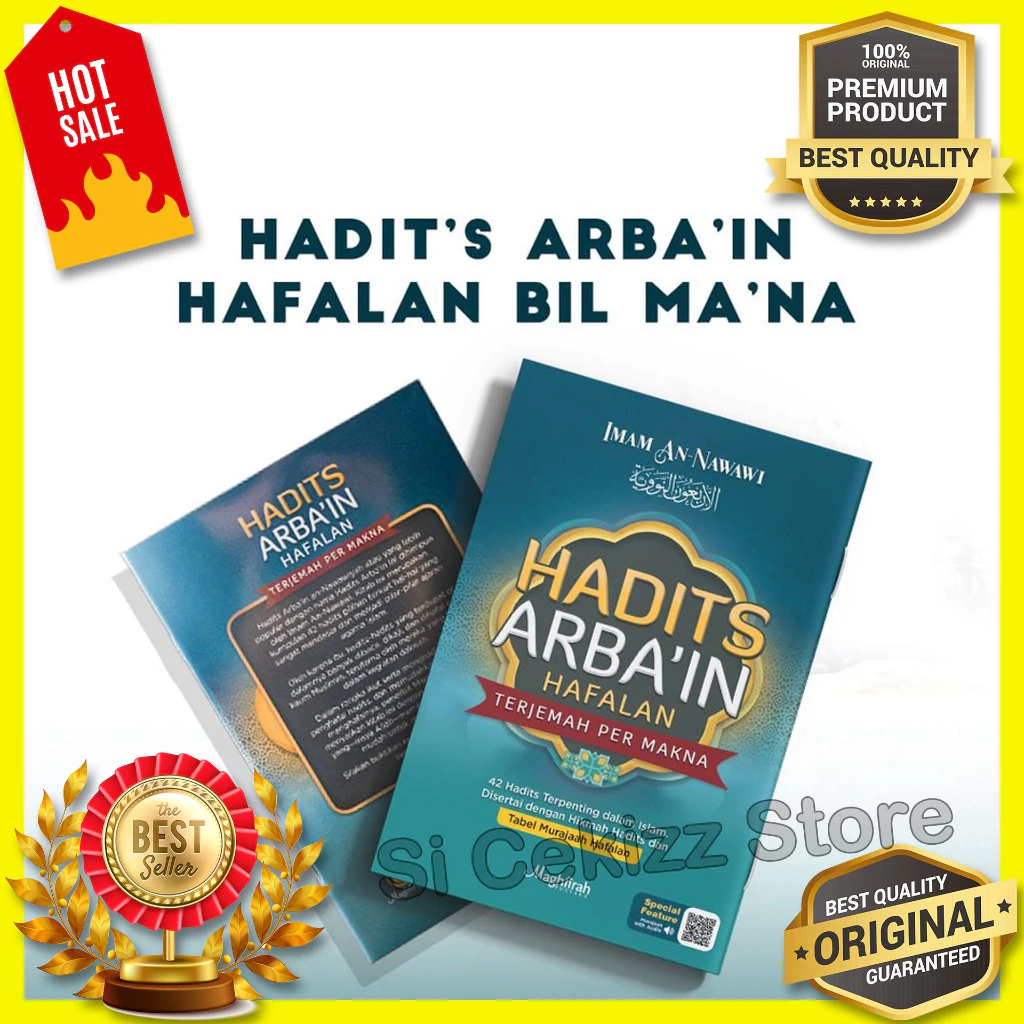 Kitab - HADITS ARBAIN (Hafalan Terjemah Per Makna) - A5 Sedang - ORIGINAL Maghfirah