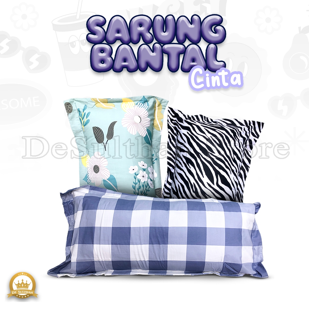 Sarung Bantal Cinta Jumbo,  Sarung Bantal Cinta Panjang, Ukuran Besar Jumbo 45x90 Bantal dan Sarung