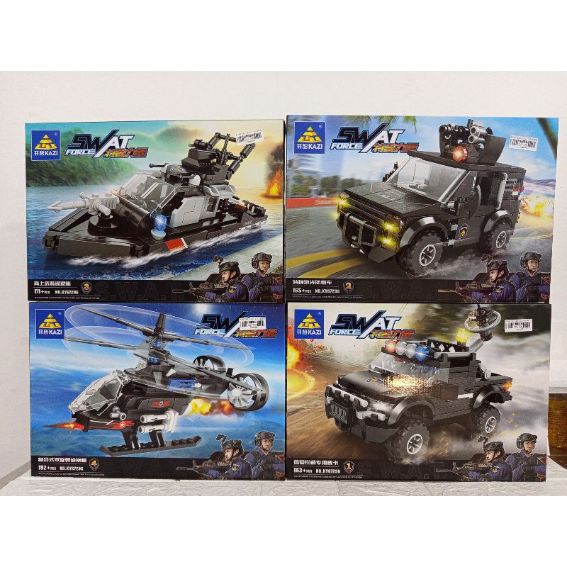 Block SWAT Force 4in1 KY67296 / Lego Block Soldier / Lego SWAT Force 4in1