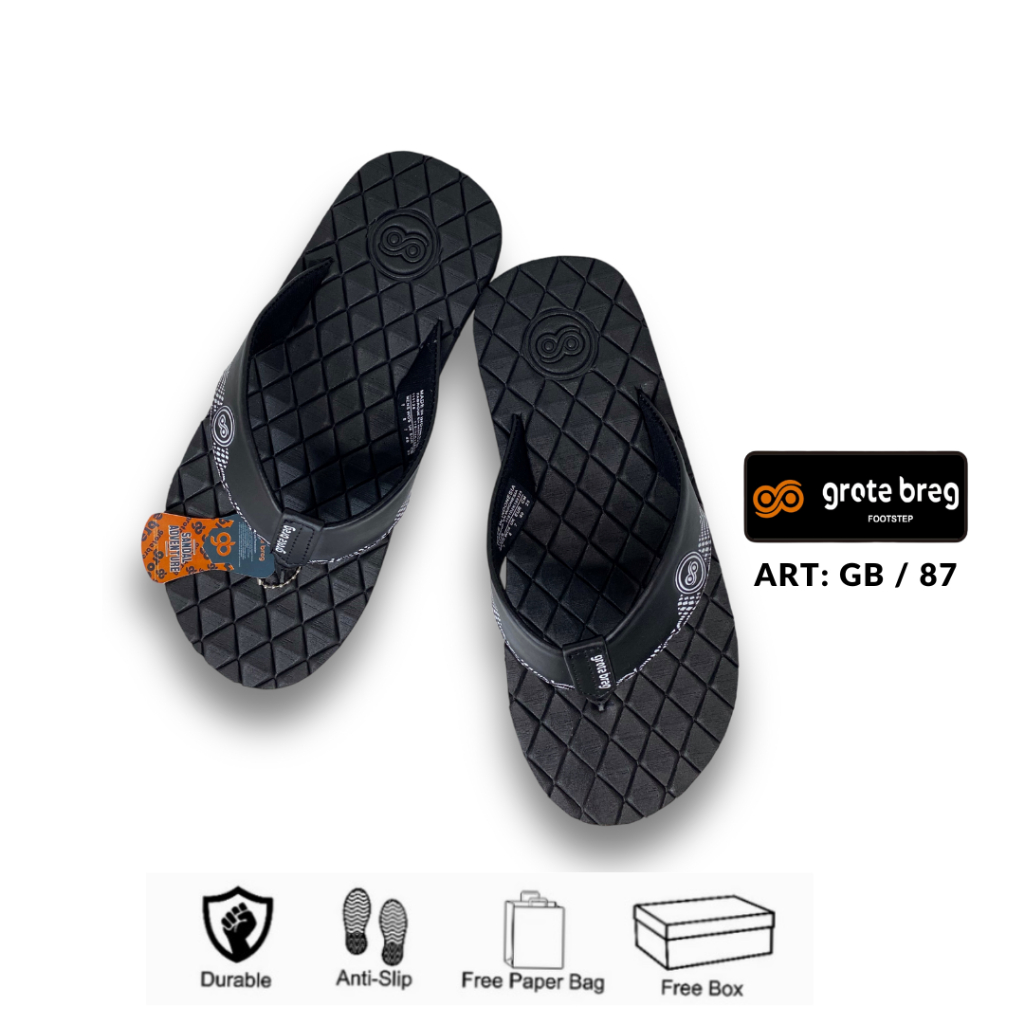 Sandal Jepit  Pria Wanita - Grotebreg GB 87 - Sendal Karet Original Terbaru  - Flat Sandal Distro