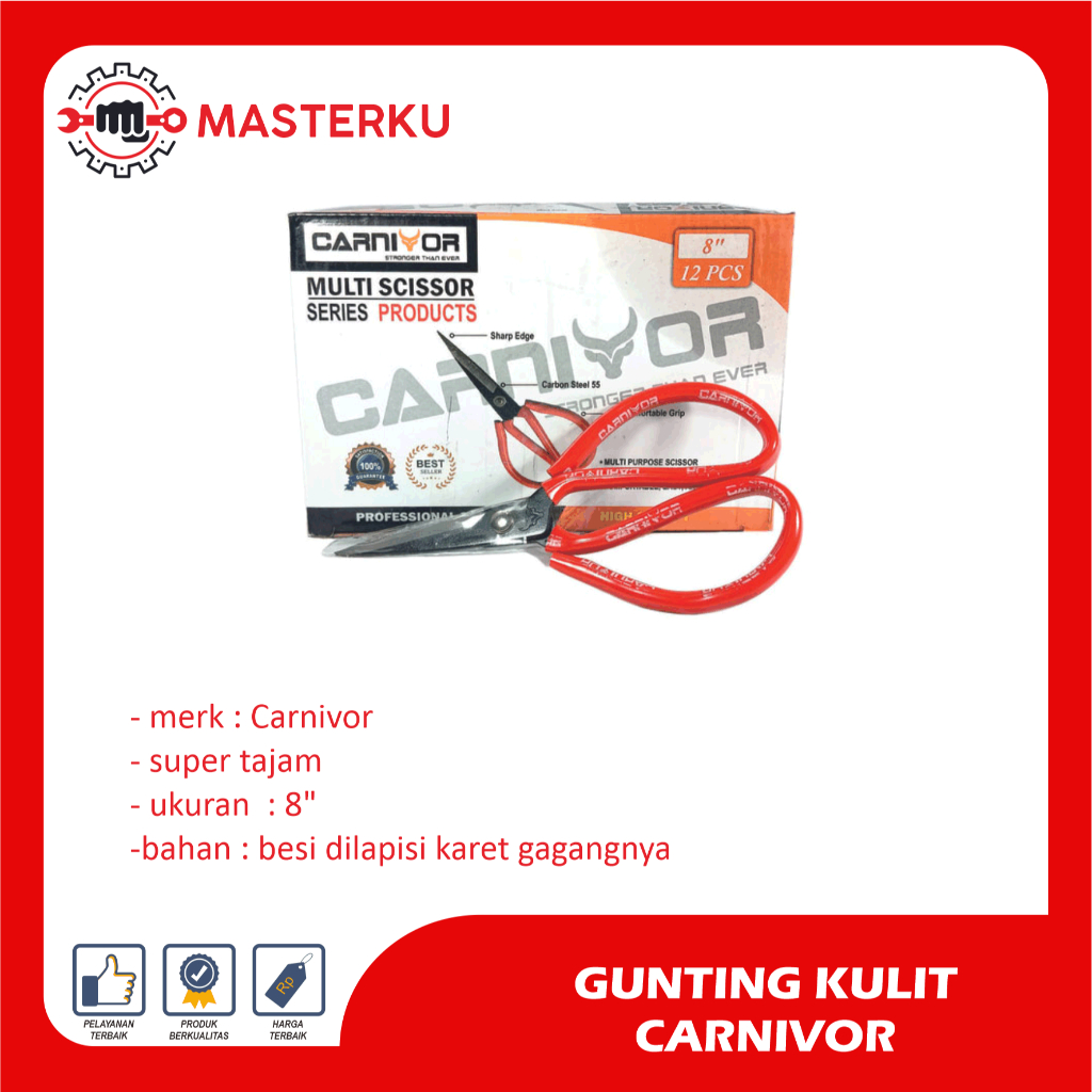 

Gunting Kulit/ Gunting Kawat / Gunting Kain/Gunting Serbaguna Carnivor/Gunting Pemotong Kawat/Gunting Baja/Gunting Besi