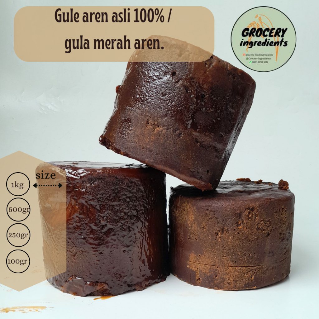

Gula merah aren sumatera 1kg / gula aren asli 100% / gula aren dari nira