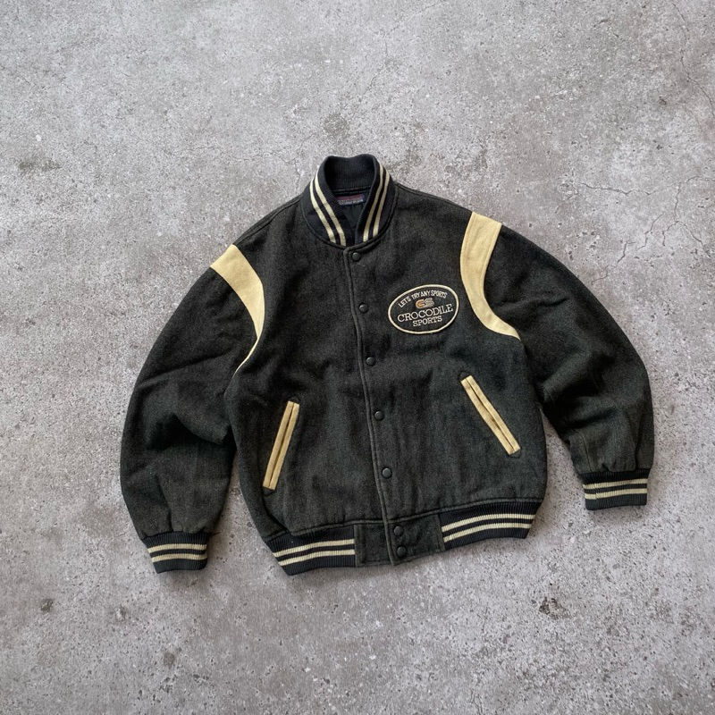 CROCODILE WOOL VARSITY JACKET