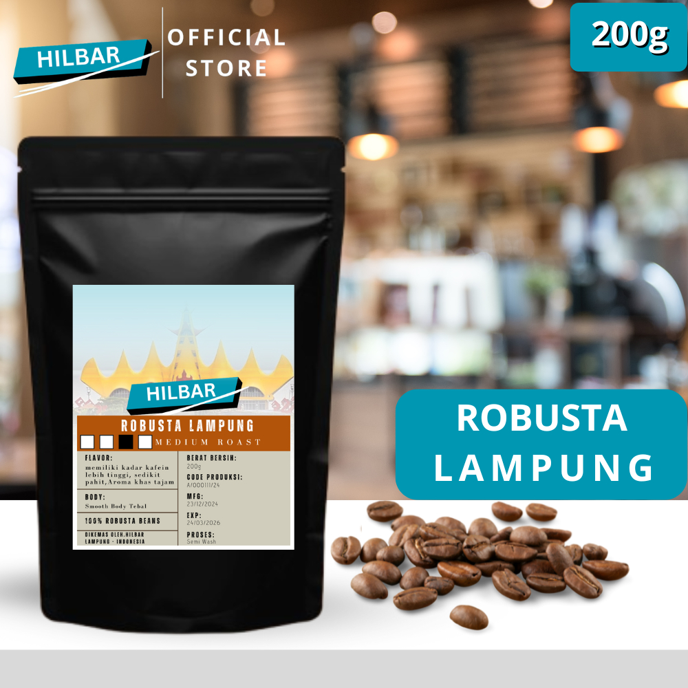 

HILBAR Kopi Bubuk Robusta Lampung Coffee 200g