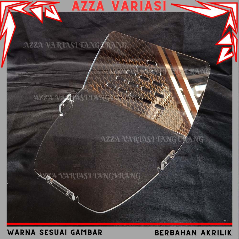 DOWNDRAFT PCX 150 TUTUP SKAT BAGASI TEBAL 5 MILI SEKAT BAGASI PEMISAH BOX BAGASI TRANSPARAN AKRILIK 