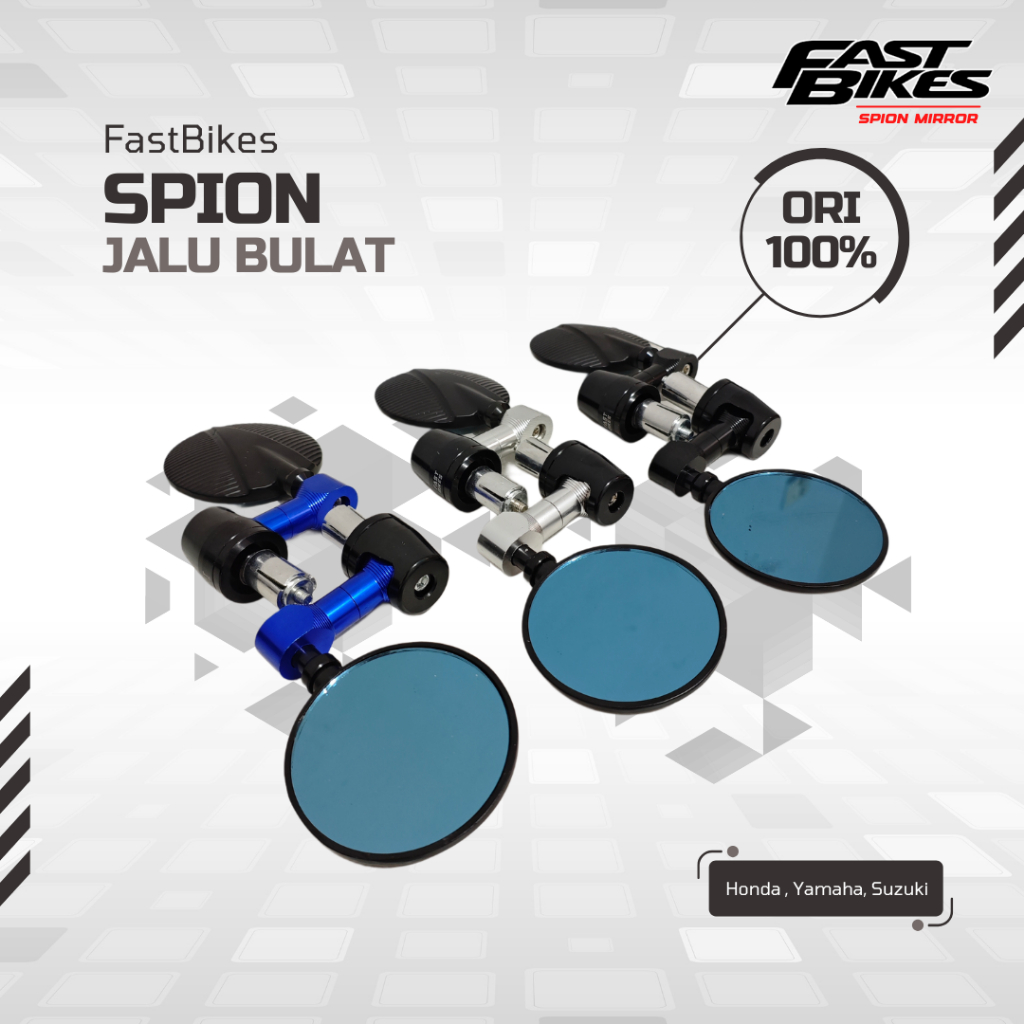 Spion FASTBIKES Model Jalu Bulat Spion Motor Variasi Oval Universal Spion Jalu Scoopy Beat Vario