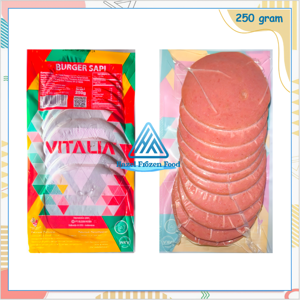 

Vitalia Burger Sapi Isi 10 pcs Frozen Food Karawang