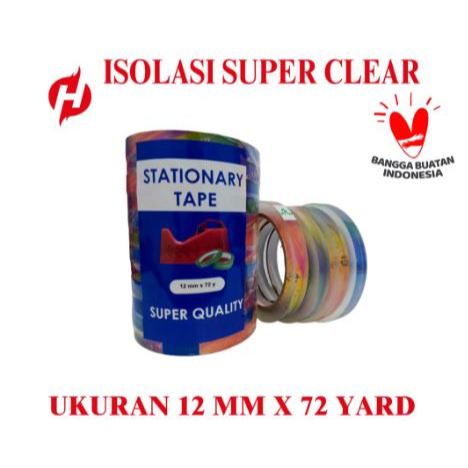 

ISI 1 DUS ISOLASI SUPER CLEAR 12MMx72YARDx45MIC (45M) 100% ASLI MEREK HOKI TAPE / 12MM x 90YARD x 45MIC (65M) / 24MMx72YARDx45MIC (45M) / 24MM x 90YARD x 45MIC (65M) / SOLATIP SUPER BENING / LAKBAN BENING / SELOTIP SUPER BENING