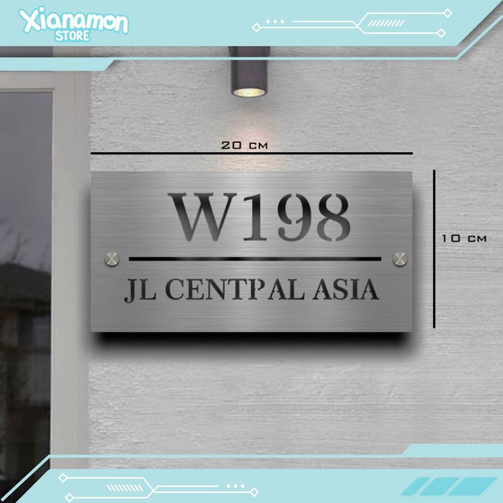 Custom Papan Nama Rumah | Custom Papan Nama Rumah Modern | Papan Nama Stainless Steel | Nomor Rumah