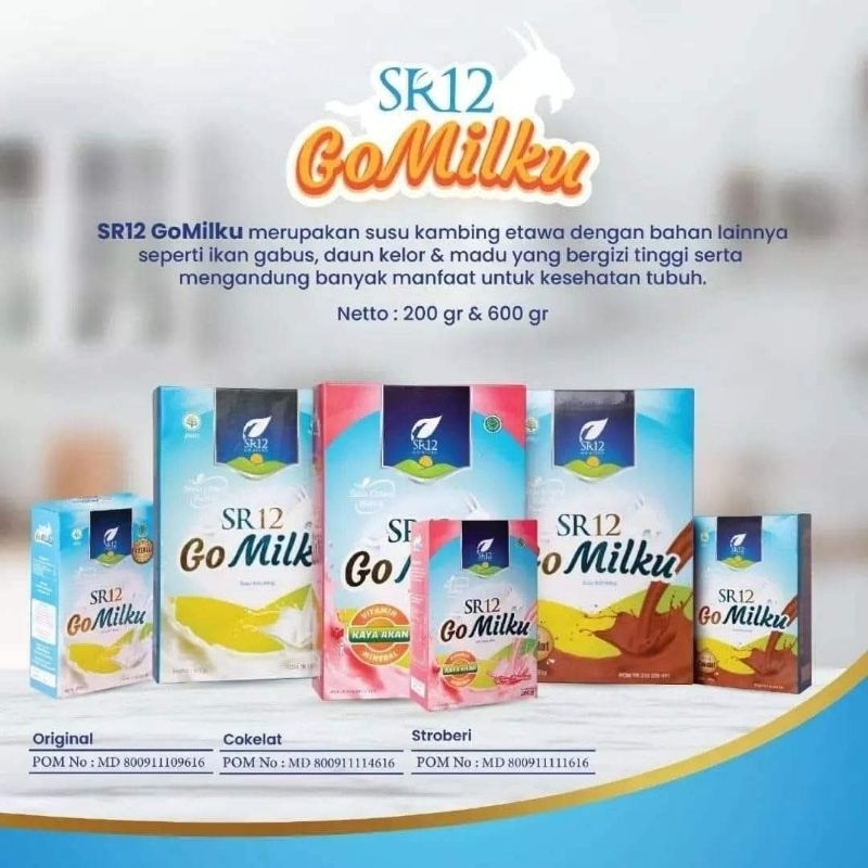 

SR12 GO MILKU Susu Kambing Etawa GoMilku Original Penggemuk Obat Herbal Aman buat lambung kolesterol asam urat memperlancar ASI baik buat baby