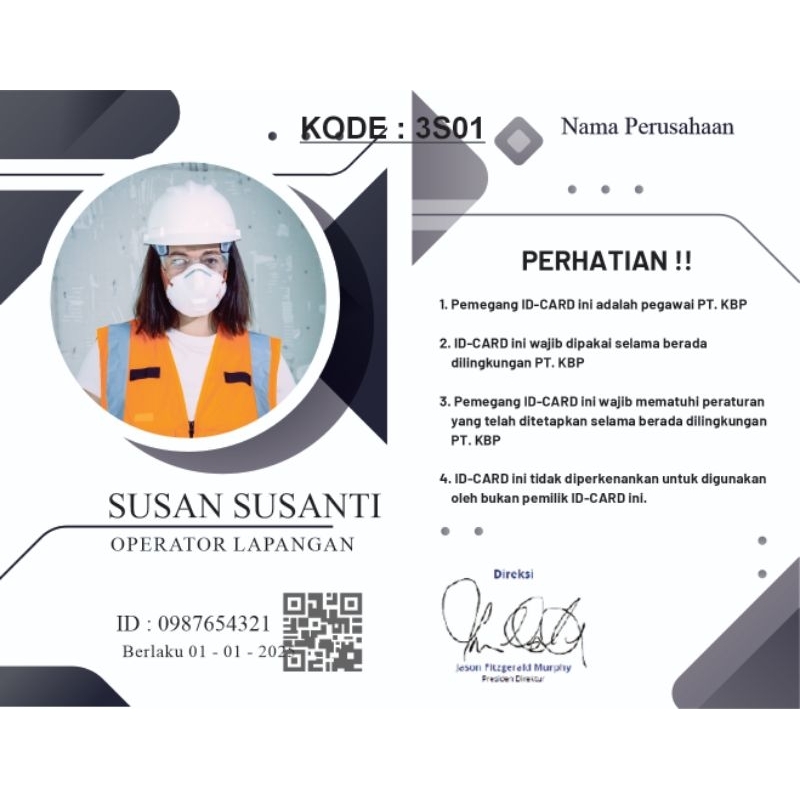 

cetak id card karyawan