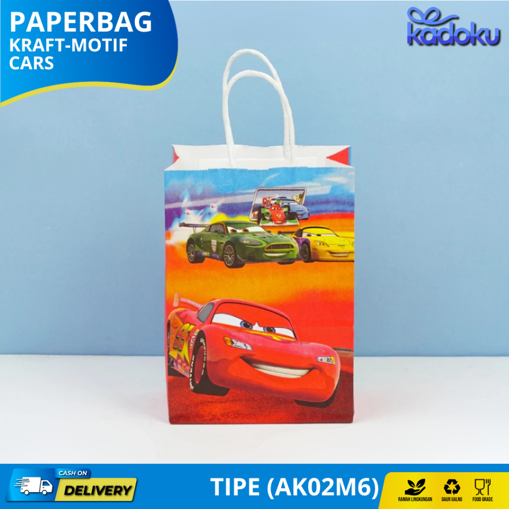 

Paper Bag Kraft / Paper bag Ultah / Paper Bag Kartun / Tas Kado Ultah / Goodiebag Ultah / Paper Bag Motif I AK02M6