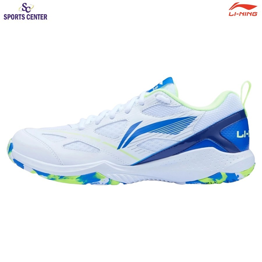 New Sepatu Badminton Lining Blast JF-01 / JF Lite AYTU025-2 White Beaucoup Blue
