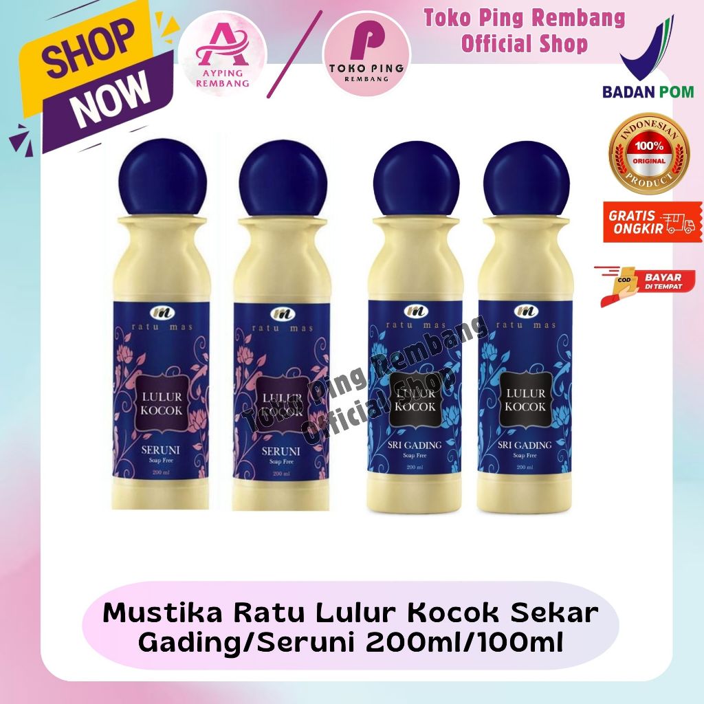 Mustika Ratu Lulur Kocok Sekar Gading / Seruni 200/100ml