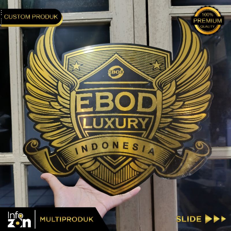 [ TERLARIS ] EMBLEM TEBOK SANGKAR | EMBLEM AKRILIK CUSTOM LOGO | EMBLEM SANGKAR TEBOK BAWAH -  INFOZ