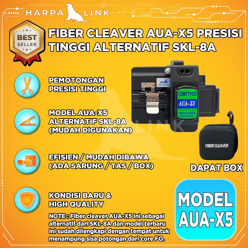 AUA-X5 Fiber Cleaver Cutter Fiber Optik Comptyco Cocok Untuk Splicer / SKL-8A Premium Version AUA-X5