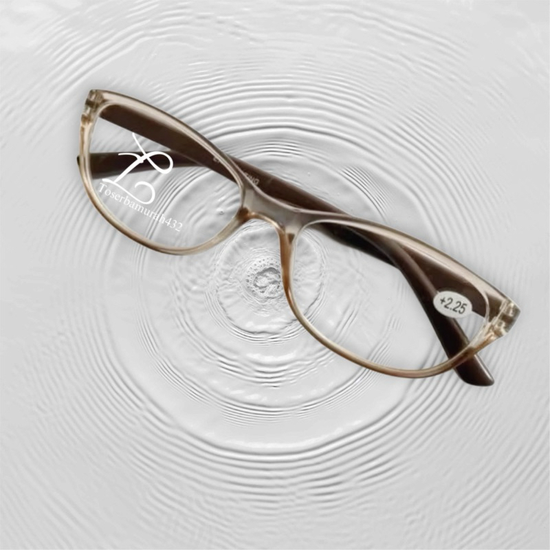 kacamata baca plus wanita murah Kacamata Baca Full Plus Model Cat Eye Tersedia Ukuran +1.00 s/d+3.00