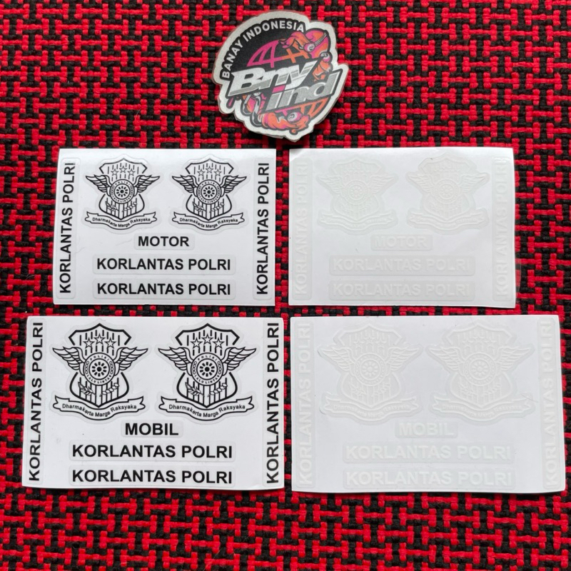 Sticker Stiker Plat Nomor Korlantas Printcutt Transparan